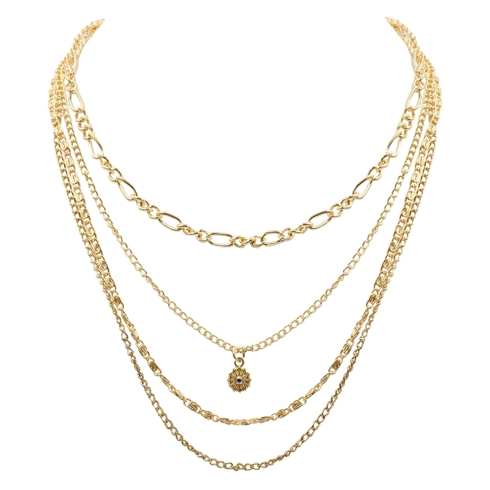 Elegant Gold Layered Necklace